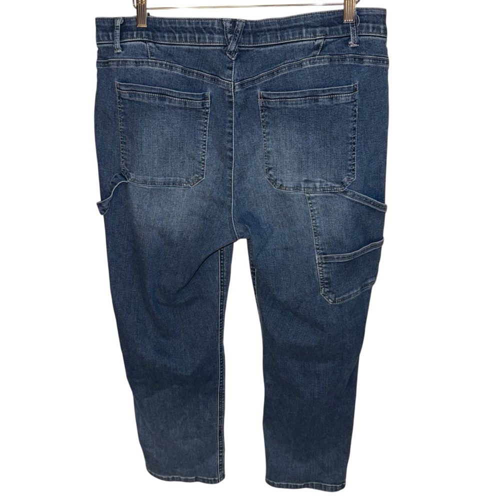 Democracy Ab Solution Carpenter Jeans women's size 16 high rise straight leg - Picture 7 of 12